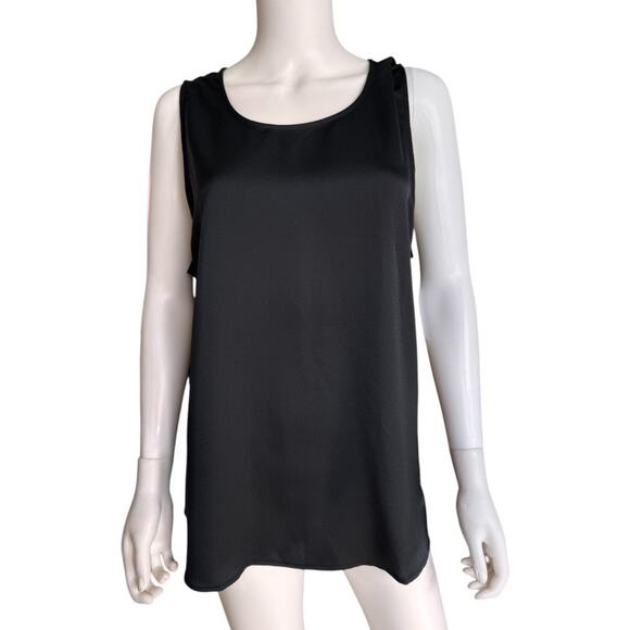 NEW HALOGEN NORDSTROM Black Sleeveless Wide Strap Tank Top Size XL - Picture 1 of 3